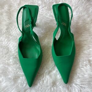 ZARA slingback kitten heel